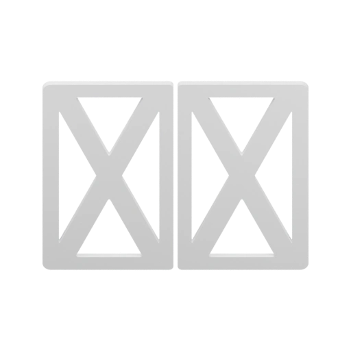 Двухстворчатая решетка с перекрестными элементами