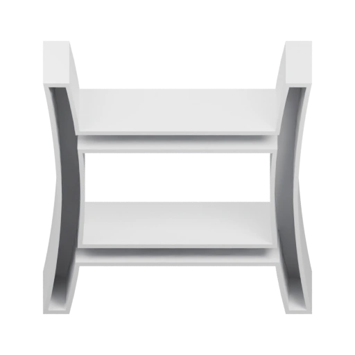 Двухуровневый стеллаж с изогнутыми ножками