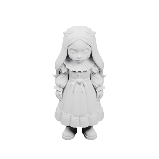 Девочка в платье с кружевами