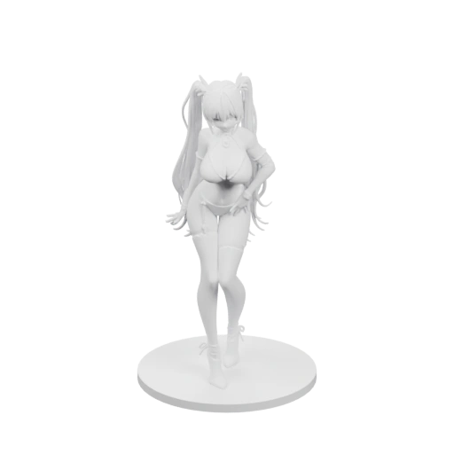 Девушка в чулках стоит на круглой подставке