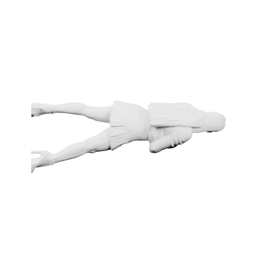 Девочка лежит на спине с книгами