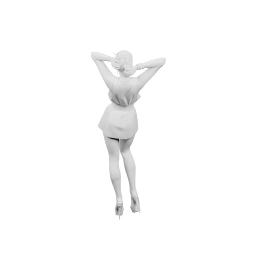 Девушка в позе с поднятыми руками