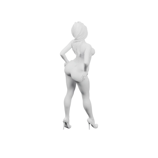 Девушка в шортах, стоящая на одной ноге