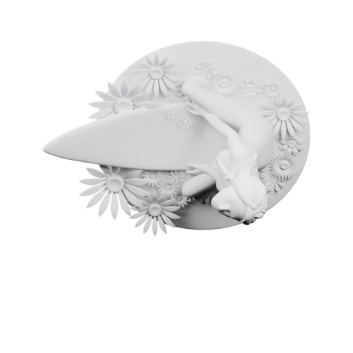 Девушка в позе для серфинга