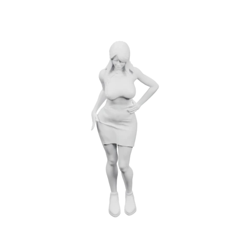 Женщина в мини юбке и топе