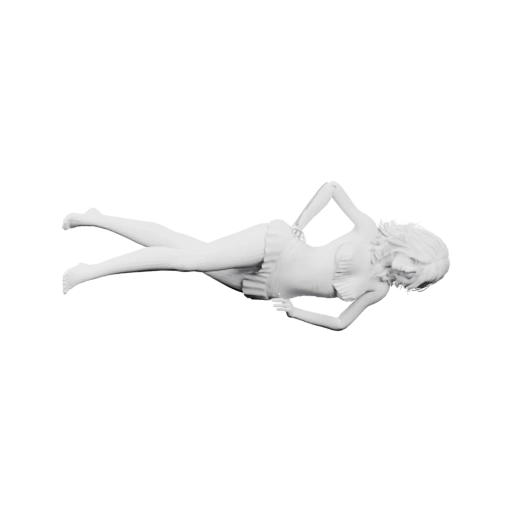 Лежит на спине, смотрит вверх