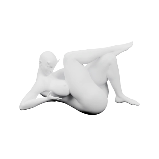 Женщина в изогнутой позе