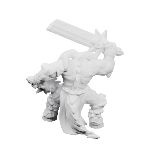 Демон с мечом в боевой позе