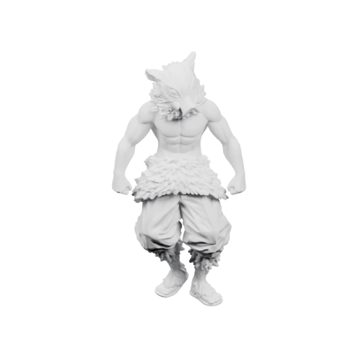 Статуя воина с птичьим головным убором