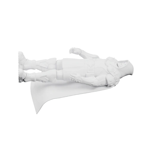 Лежащий в кресле с поднятыми руками