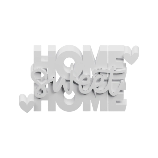 Трёхмерная надпись "Home Sweet Home"