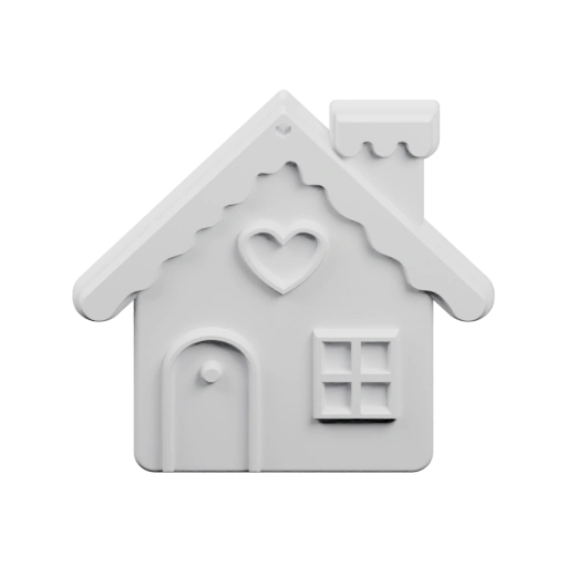 Миниатюрный домик с декоративным сердцем