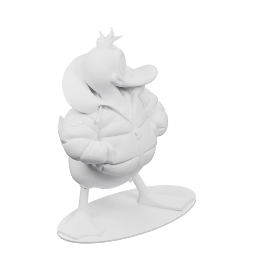 Птица в костюме с перьями