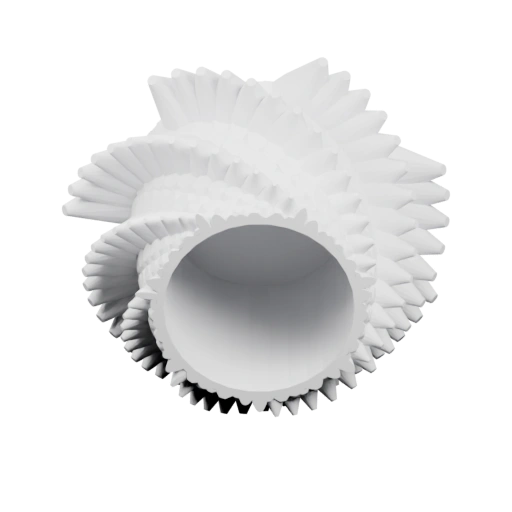 Спиральная форма с зубцами