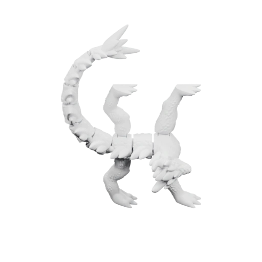 Скульптура дракона в динамичной позе