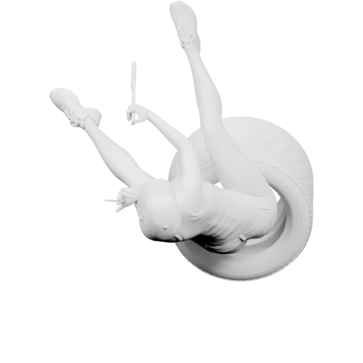 Фигура в динамике, падающая вниз