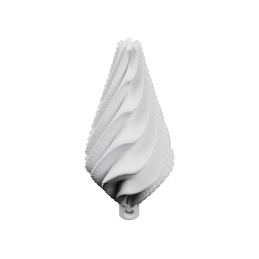 Ёлочная игрушка «Спиральные лепестки»