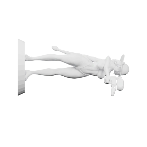 Женщина в бикини лежит на боку