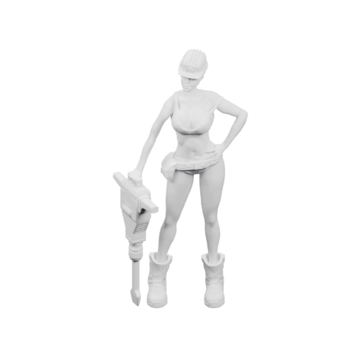 Женщина с инструментом в руке