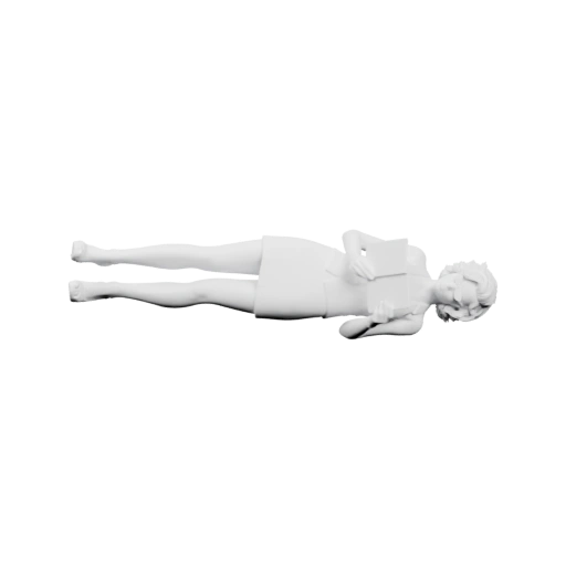 Лежащая женщина с блокнотом