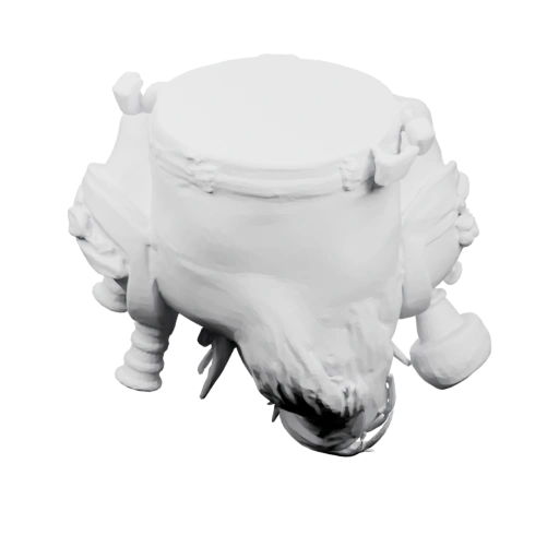 Сидит на стуле, опустив голову