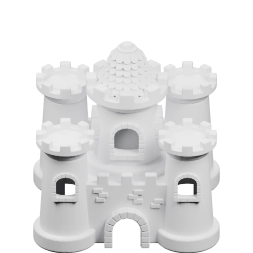 Архитектурный объект с башнями и арками