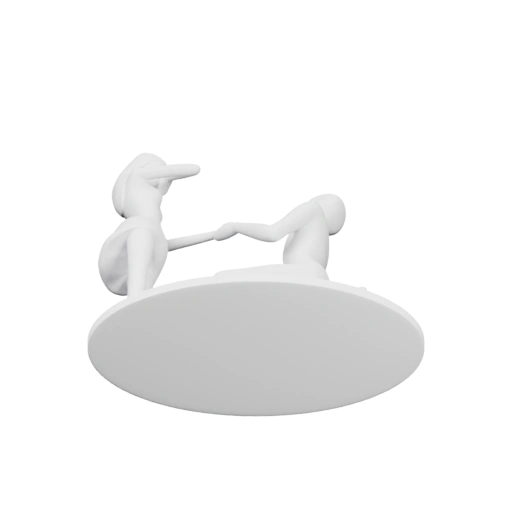 Два человека в объятиях на круглом основании