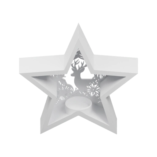 Звездообразный светильник с внутренним декором