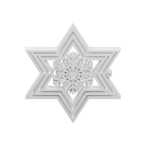 Снежинка в звездообразной форме