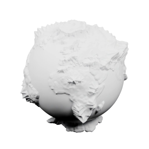 Глобус с детализированным рельефом