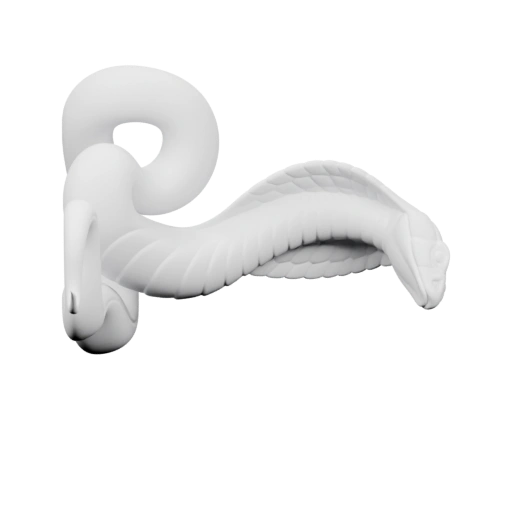 Изогнутая змея с детализированным телом