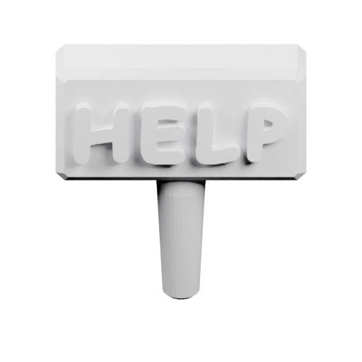 Знак с надписью HELP