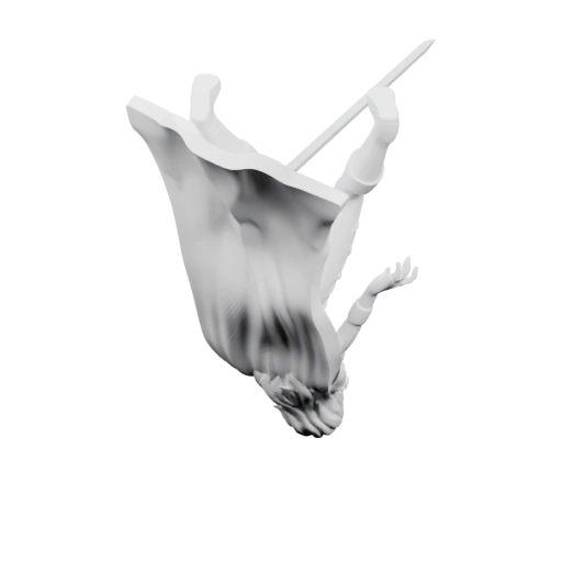 Разорванный костюм с оружием