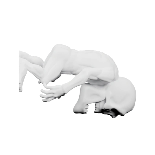 Массивный зомби в позе атаки