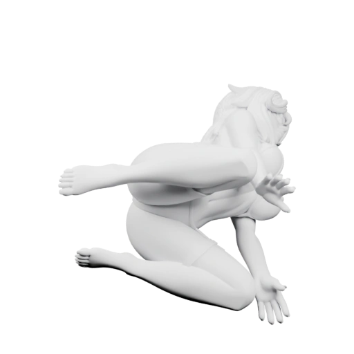 Женская фигура в динамичной позе