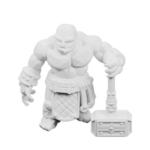 Мощный воин с молотом