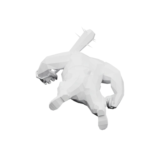 Силуэт волка в прыжке