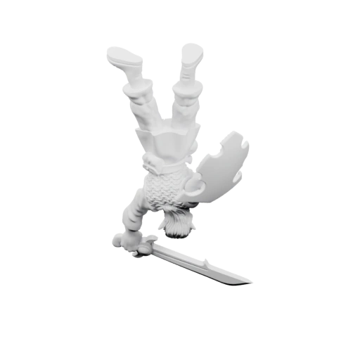 Воин в доспехах с оружием