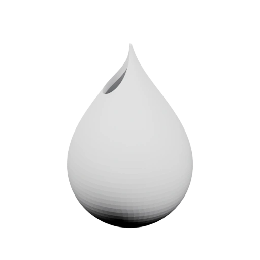 Капля воды с гладкой поверхностью