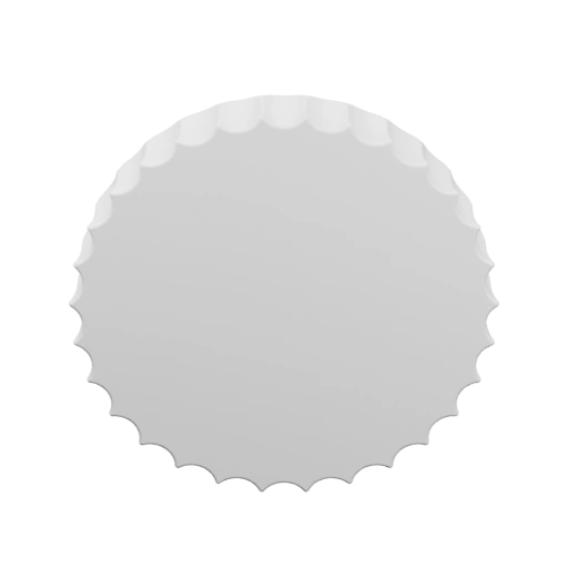 Круглая с зубчатым краем