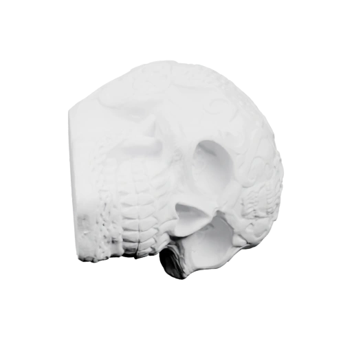 Декоративный череп с узорами