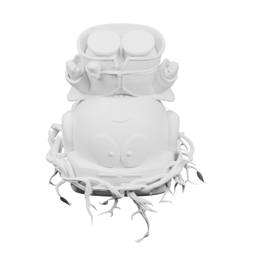 Фигурка с круглыми глазами и ушками