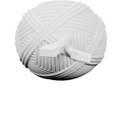 Шарик шнура с крючком