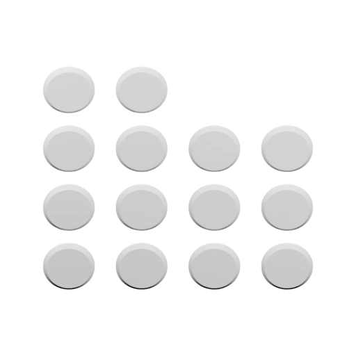 Круглые кнопки в сетке