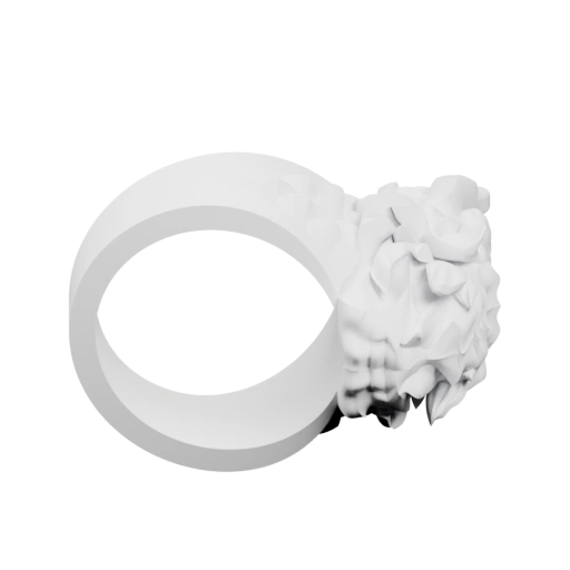 Кольцо с рельефным узором