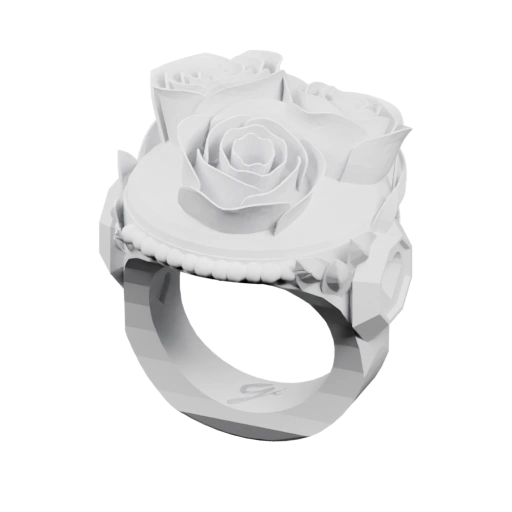 Кольцо с объемным украшением