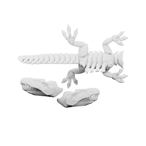 Скелет динозавра с головами
