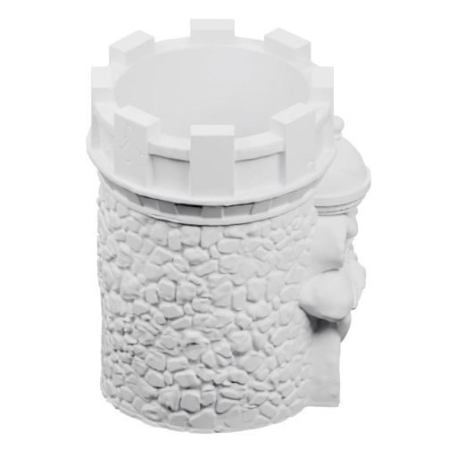 Крепость с каменной кладкой и башней