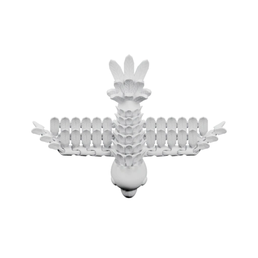 Символический крест с листьями