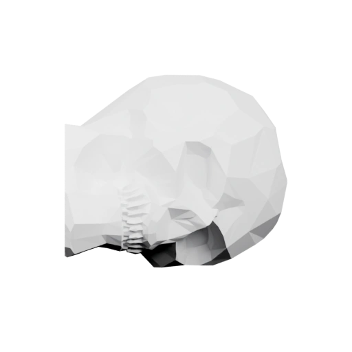 Геометрический череп с многоугольными поверхностями